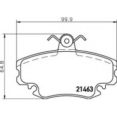 8DB 355 012-671 HELLA Комплект тормозных колодок, дисковый тормоз