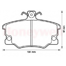 571309B BENDIX Комплект тормозных колодок, дисковый тормоз