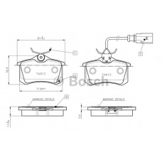 0 986 TB2 592 BOSCH Комплект тормозных колодок, дисковый тормоз