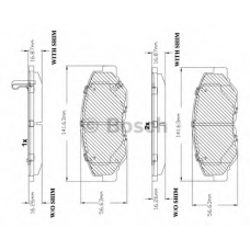 F 03B 150 103 BOSCH Комплект тормозных колодок, дисковый тормоз