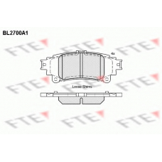 BL2700A1 FTE Комплект тормозных колодок, дисковый тормоз