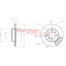 6110143 METZGER Тормозной диск