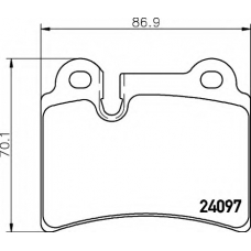 8DB 355 011-861 HELLA Комплект тормозных колодок, дисковый тормоз