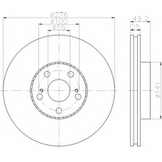 8DD 355 110-531 HELLA Тормозной диск