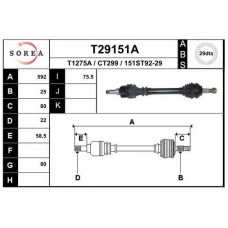 T29151A EAI Приводной вал