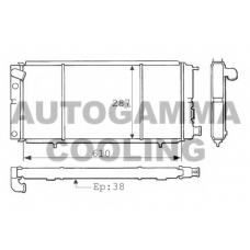 100744 AUTOGAMMA Радиатор, охлаждение двигателя