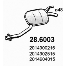 28.6003 ASSO Средний глушитель выхлопных газов