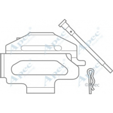 KIT417 APEC Комплектующие, тормозные колодки