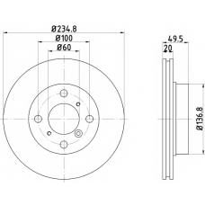 8DD 355 106-231 HELLA PAGID Тормозной диск