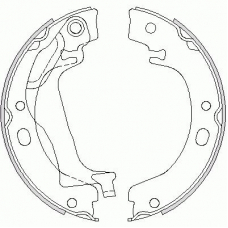 Z4753.00 WOKING Комплект тормозных колодок, стояночная тормозная с