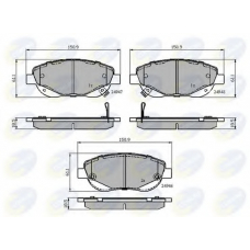 CBP32035 COMLINE Комплект тормозных колодок, дисковый тормоз