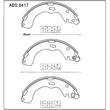 ABS0417 Allied Nippon Колодки барабанные