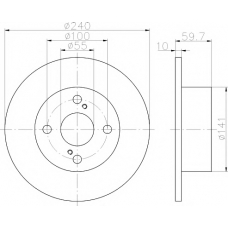 8DD 355 111-711 HELLA PAGID Тормозной диск