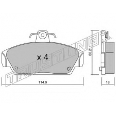 123.0 TRUSTING Комплект тормозных колодок, дисковый тормоз