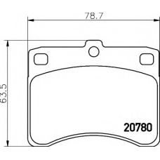 8DB 355 005-671 HELLA Комплект тормозных колодок, дисковый тормоз