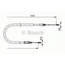 1 987 477 237 BOSCH Трос, стояночная тормозная система