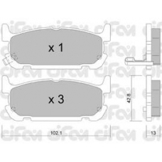 822-734-0 CIFAM Комплект тормозных колодок, дисковый тормоз