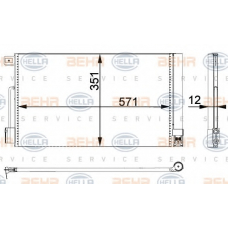 8FC 351 301-651 HELLA Конденсатор, кондиционер