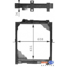 8MK 376 721-281 HELLA Радиатор, охлаждение двигателя