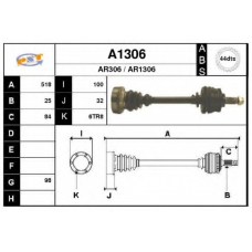 A1306 SNRA Приводной вал