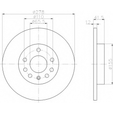 8DD 355 109-201 HELLA Тормозной диск