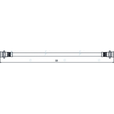 HOS4121 APEC Тормозной шланг