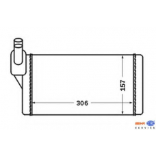 8FH 351 024-401 HELLA Теплообменник, отопление салона