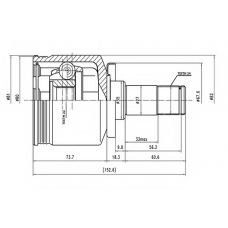 AW1520010 AYWIPARTS Шарнирный комплект, приводной вал