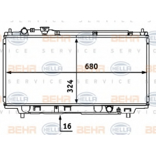 8MK 376 707-474 HELLA Радиатор, охлаждение двигателя