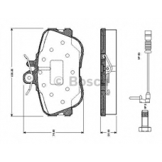 0 986 TB2 024 BOSCH Комплект тормозных колодок, дисковый тормоз