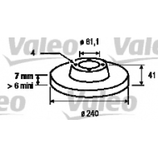 186846 VALEO Тормозной диск