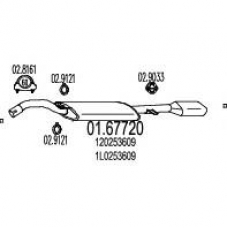 01.67720 MTS Глушитель выхлопных газов конечный