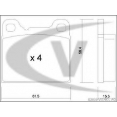 V95-0048 VEMO/VAICO Комплект тормозных колодок, дисковый тормоз