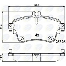 CBP02151 COMLINE Комплект тормозных колодок, дисковый тормоз