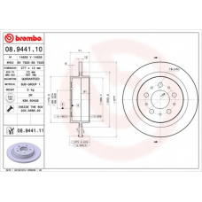 08.9441.11 BREMBO Тормозной диск