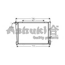 Y550-10 ASHUKI Радиатор, охлаждение двигателя