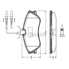 0 986 TB2 042 BOSCH Комплект тормозных колодок, дисковый тормоз