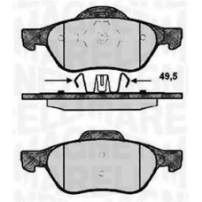 363916060572 MAGNETI MARELLI Комплект тормозных колодок, дисковый тормоз