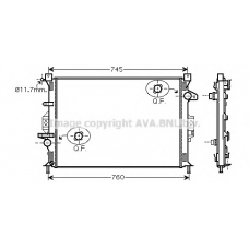 FDA2423 AVA Радиатор, охлаждение двигателя