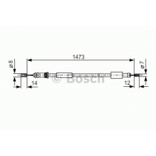 1 987 477 270 BOSCH Трос, стояночная тормозная система