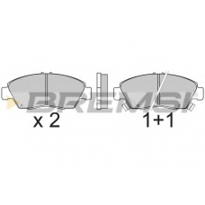 BP2547 BREMSI Комплект тормозных колодок, дисковый тормоз