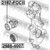 2187-FOCII FEBEST Натяжной ролик, поликлиновой  ремень