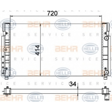 8MK 376 773-774 HELLA Радиатор, охлаждение двигателя