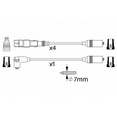 0 986 356 304 BOSCH Комплект проводов зажигания