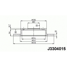 J3304015 NIPPARTS Тормозной диск