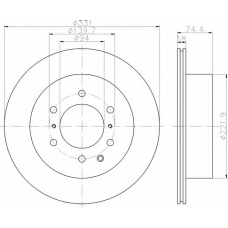 8DD 355 119-091 HELLA Тормозной диск