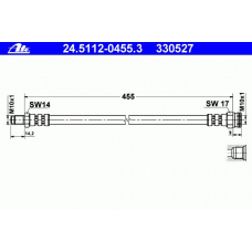 24.5112-0455.3 ATE Тормозной шланг