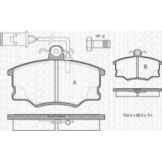 8110 12956 TRIDON Brake pads - front