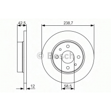 0 986 479 R61 BOSCH Тормозной диск