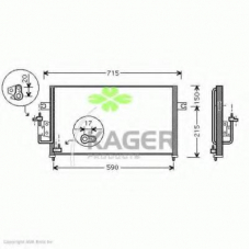 94-5939 KAGER Конденсатор, кондиционер